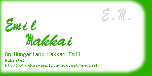 emil makkai business card